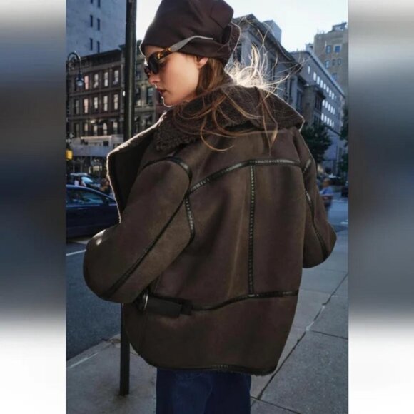 ZARA DOUBLE FACED JACKET ZW COLLECTION - Picture 1 of 9